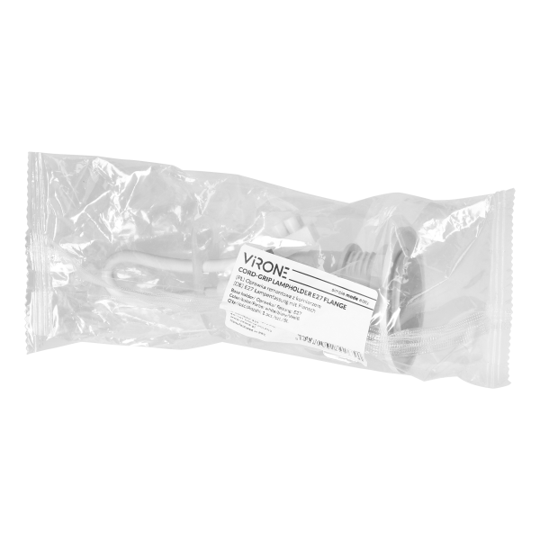 Cord-grip lampholder E27 with flange, white